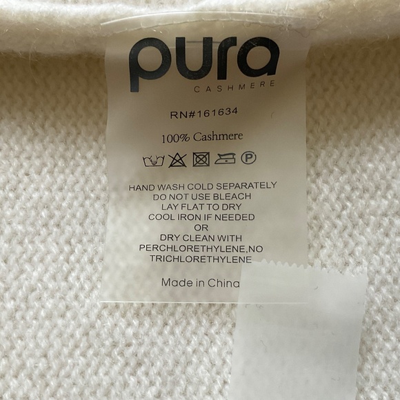 Pura Cashmere Contrast Pocket High Neck Sweater Size S NWT - Picture 7 of 14